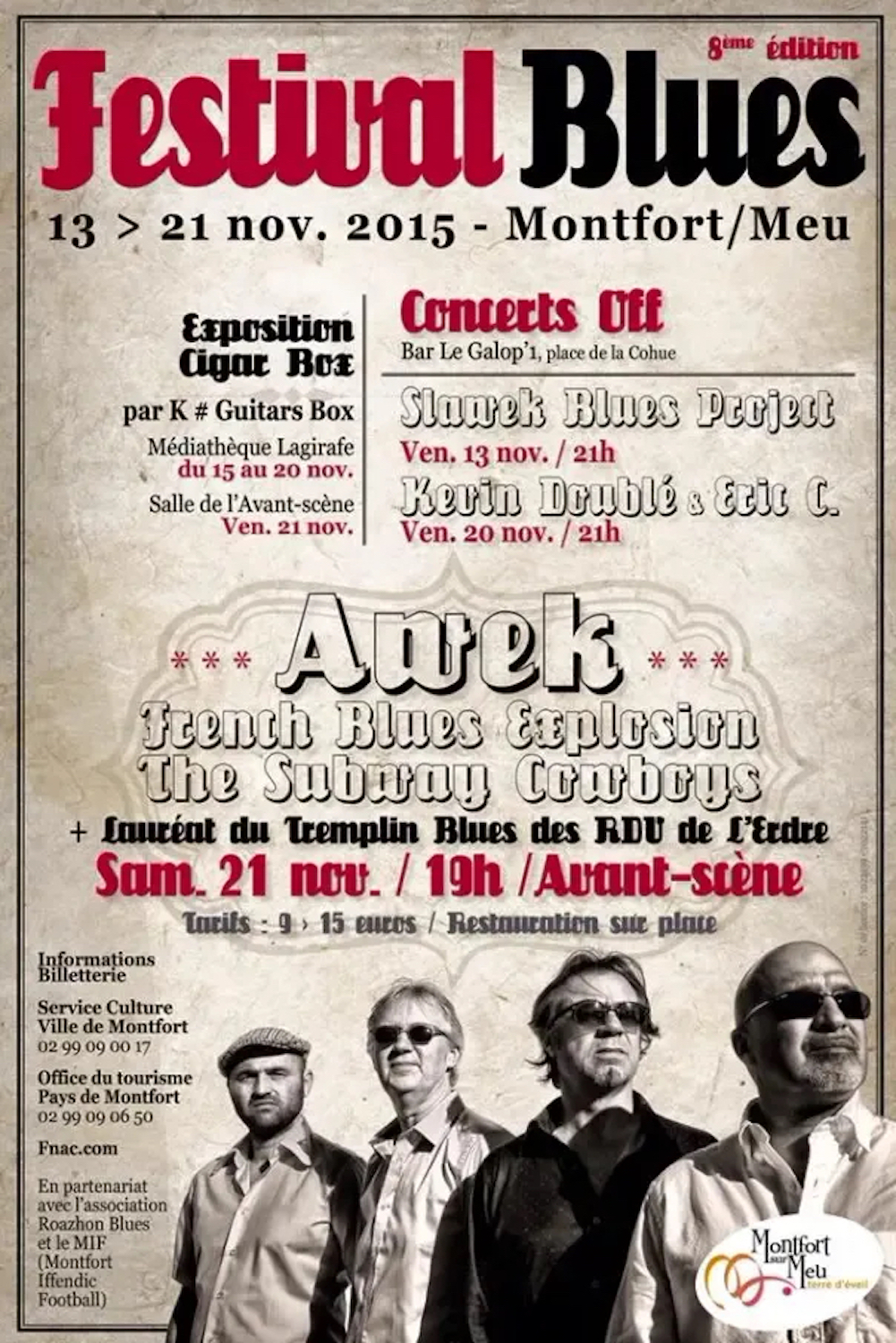 affiche Montfort Blues Festival 2015